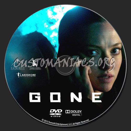 Gone (2012) dvd label