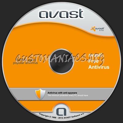Avast Free Antivirus dvd label