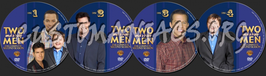 Two And A Half Men Season 2 dvd label