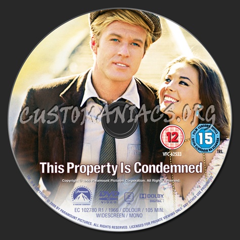 This Property is Condemned dvd label