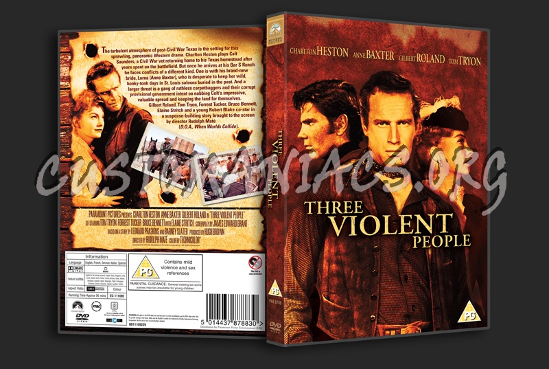 Three Violent People dvd cover