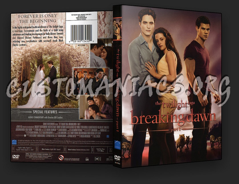 The Twilight Saga Breaking Dawn Part 1 dvd cover