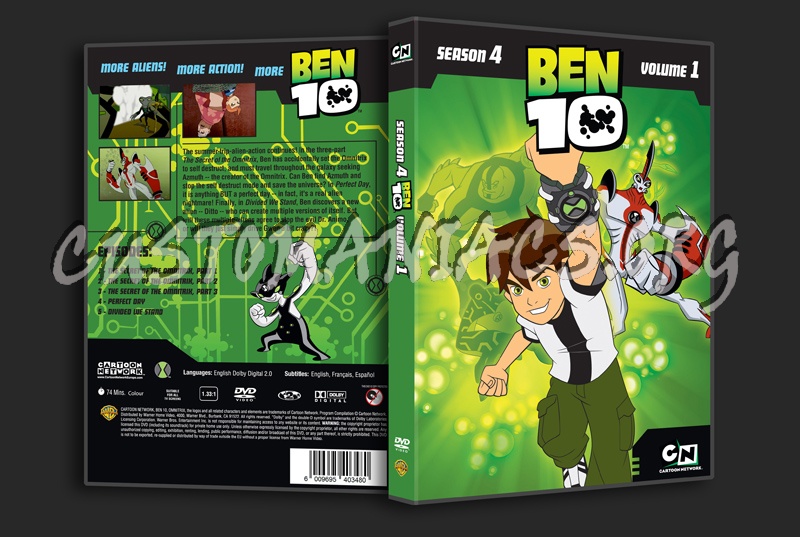Ben 10 Season 4 Volume 1 dvd cover
