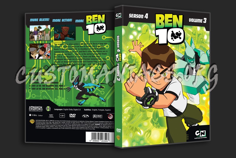 Ben 10 Season 4 Volume 3 dvd cover