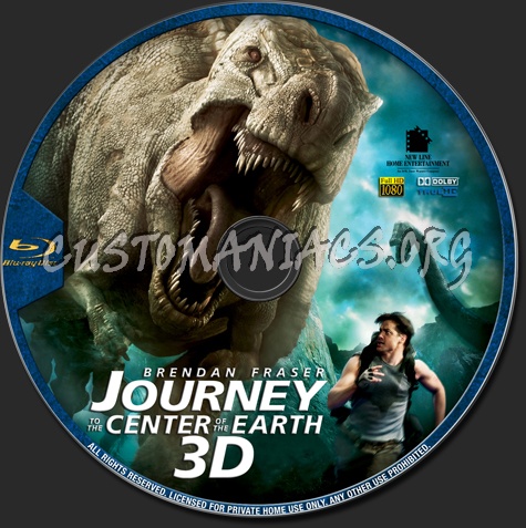 Journey To The Center Of The Earth 3D blu-ray label