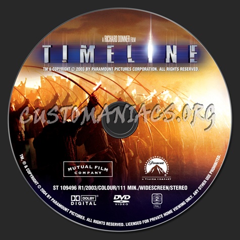 Timeline dvd label