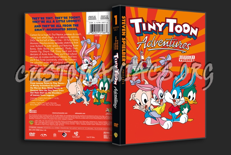 Tiny Toon Adventures Season 1 Volume 1 dvd cover