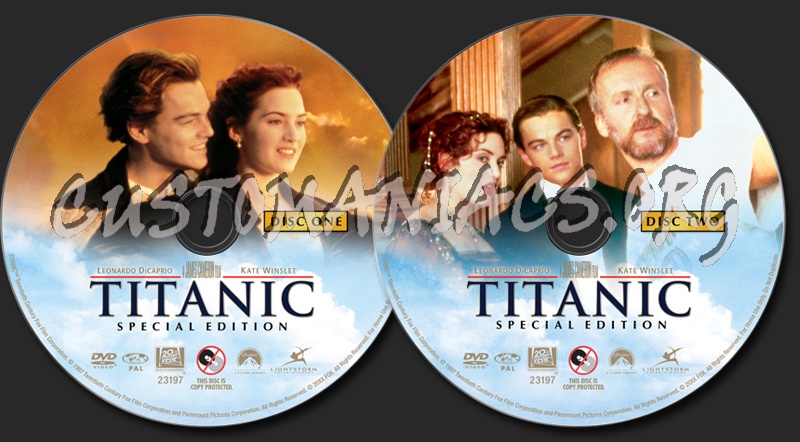 Titanic dvd label