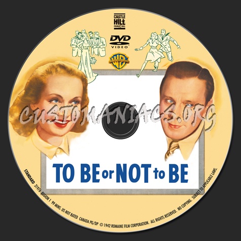 To Be Or Not To Be dvd label