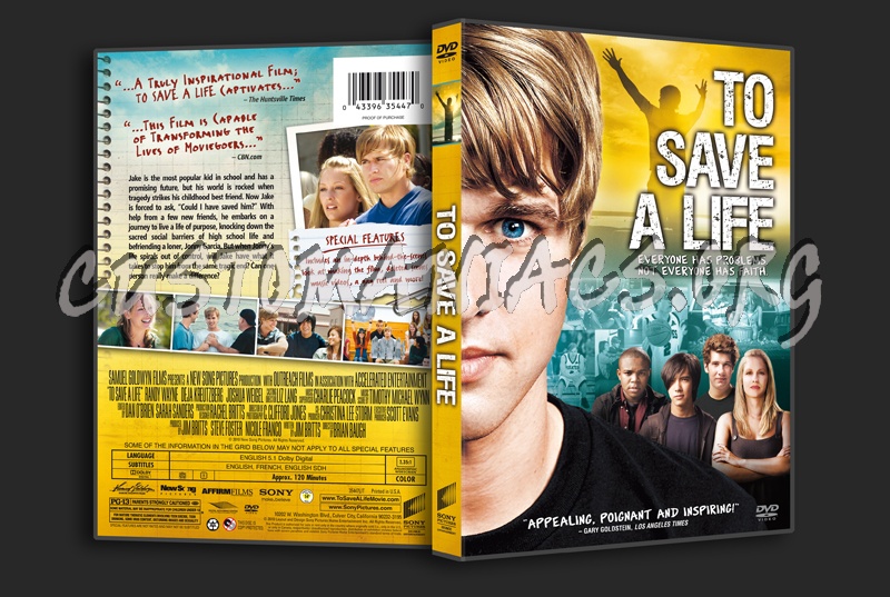 To Save A Life dvd cover