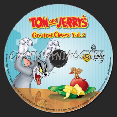 Tom and Jerry's Greatest Chases Volume 2 dvd label