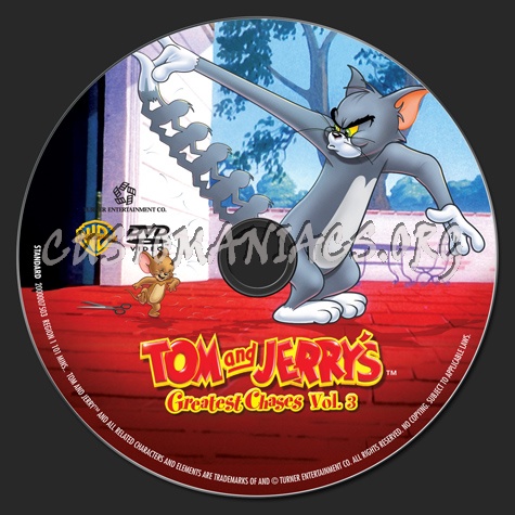 Tom and Jerry's Greatest Chases Volume 3 dvd label