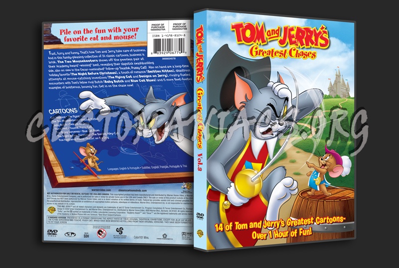 Tom and Jerry's Greatest Chases Volume 3 dvd cover