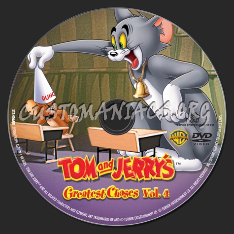 Tom and Jerry's Greatest Chases Volume 4 dvd label