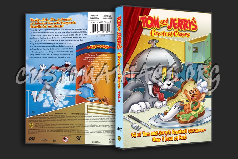 Tom and Jerry's Greatest Chases Volume 4 dvd cover