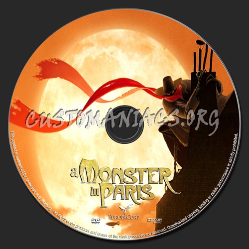 A Monster in Paris dvd label