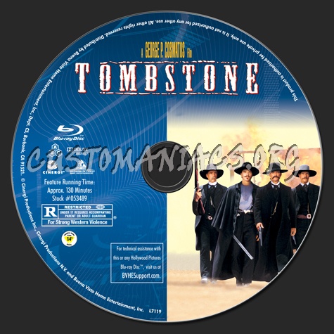 Tombstone blu-ray label