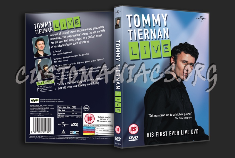 Tommy Tiernan Live dvd cover