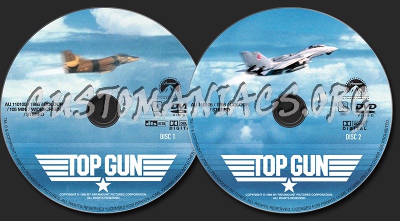 Top Gun dvd label