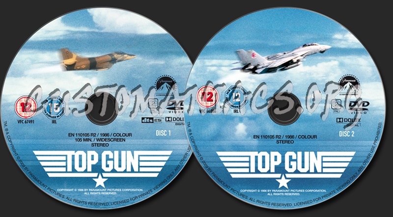 Top Gun dvd label