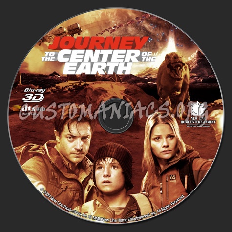 Journey To The Center Of The Earth - 3D blu-ray label
