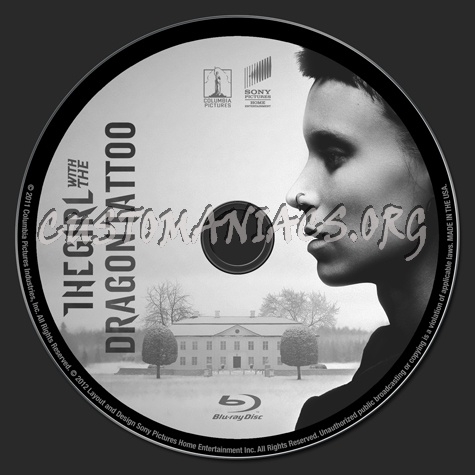 The Girl With The Dragon Tattoo (2011) blu-ray label