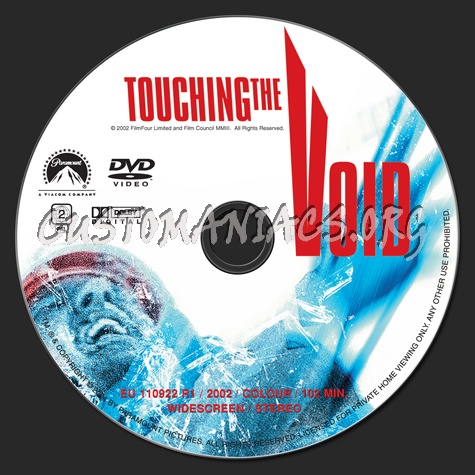 Touching the Void dvd label