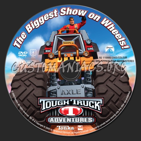 Tough Truck Adventures The Greatest Show on Wheels! dvd label