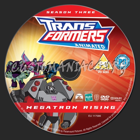 Transformers Animated season 3 dvd label