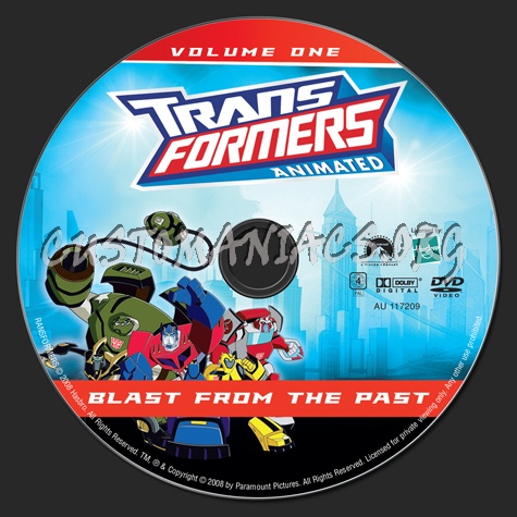 Transformers Animated Volume 1 dvd label