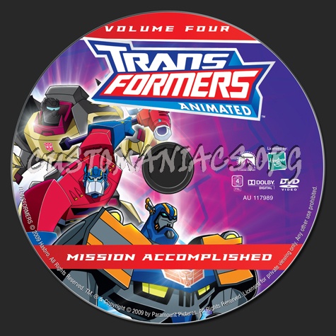 Transformers Animated Volume 4 dvd label