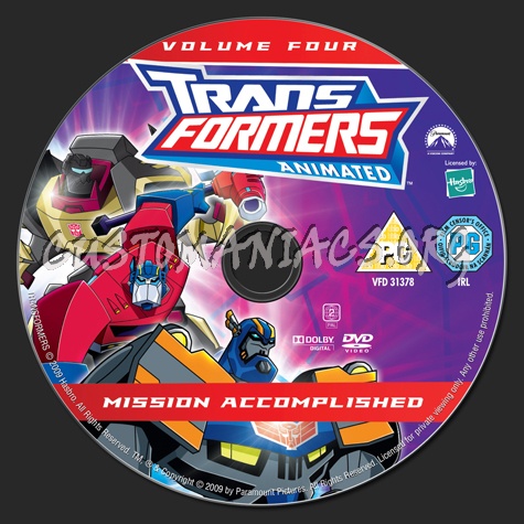 Transformers Animated Volume 4 dvd label