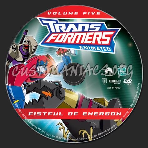 Transformers Animated Volume 5 dvd label