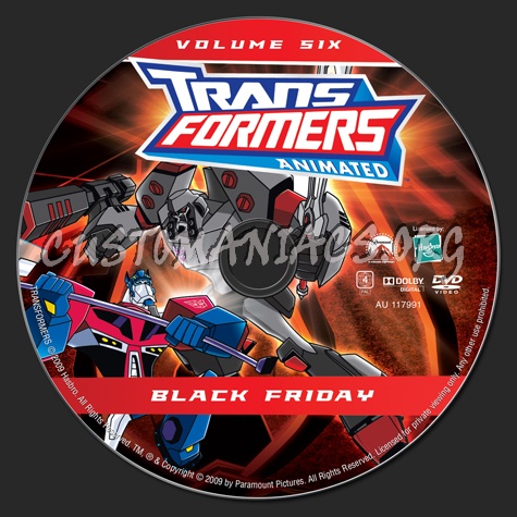 Transformers Animated Volume 6 dvd label