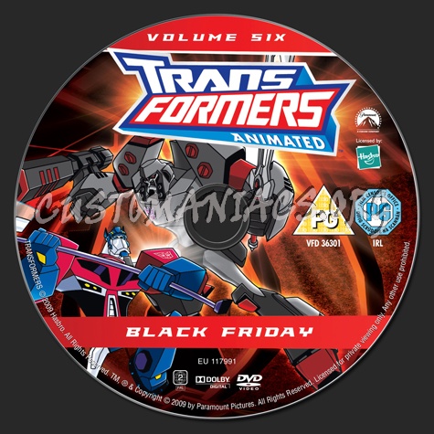 Transformers Animated Volume 6 dvd label