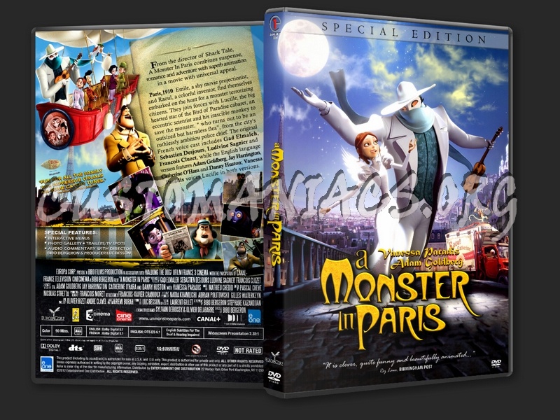 A Monster In Paris (2011) dvd cover