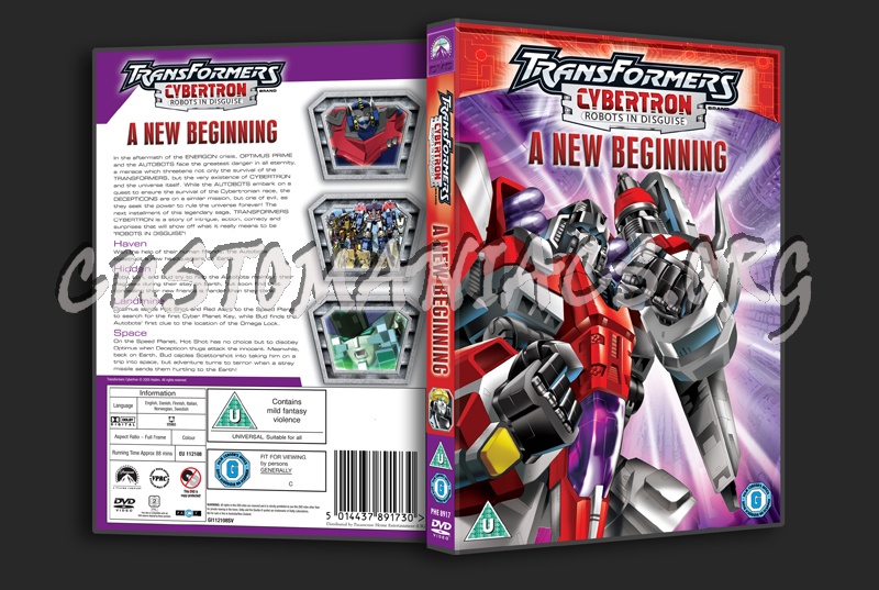 Transformers Cybertron A New Beginning dvd cover