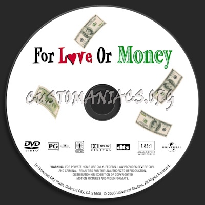 For Love Or Money dvd label