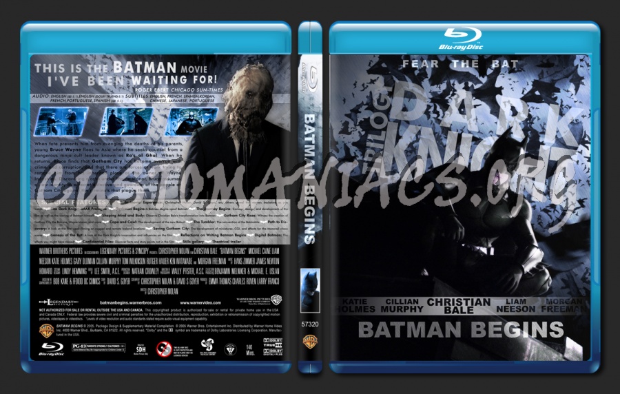 Batman Begins blu-ray cover