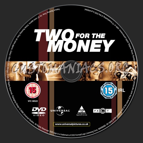 Two for the Money dvd label