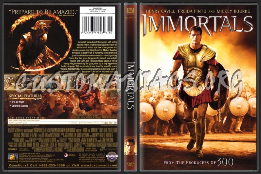 Immortals dvd cover