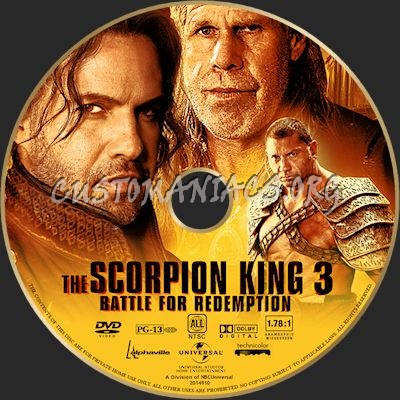 The Scorpion King 3: Battle For Redemption dvd label