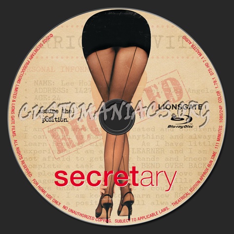 Secretary blu-ray label