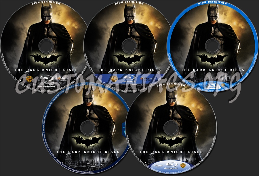 The Dark Knight Rises blu-ray label