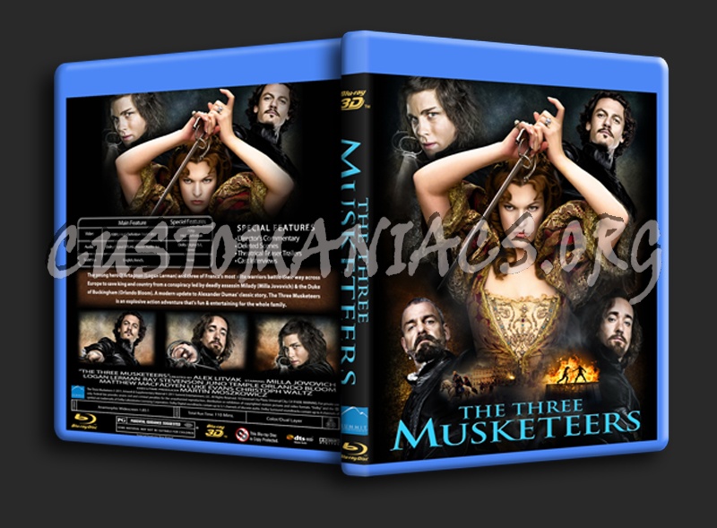 The Three Musketeers 3D blu-ray cover