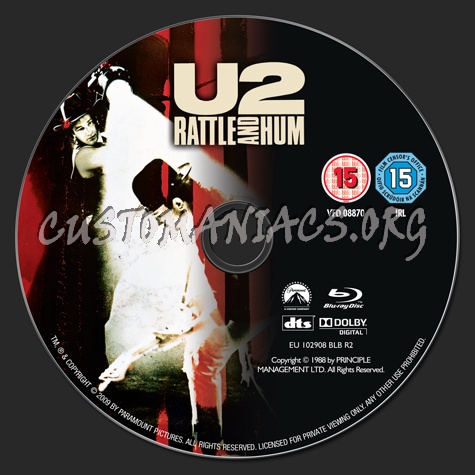 U2 Rattle and Hum blu-ray label