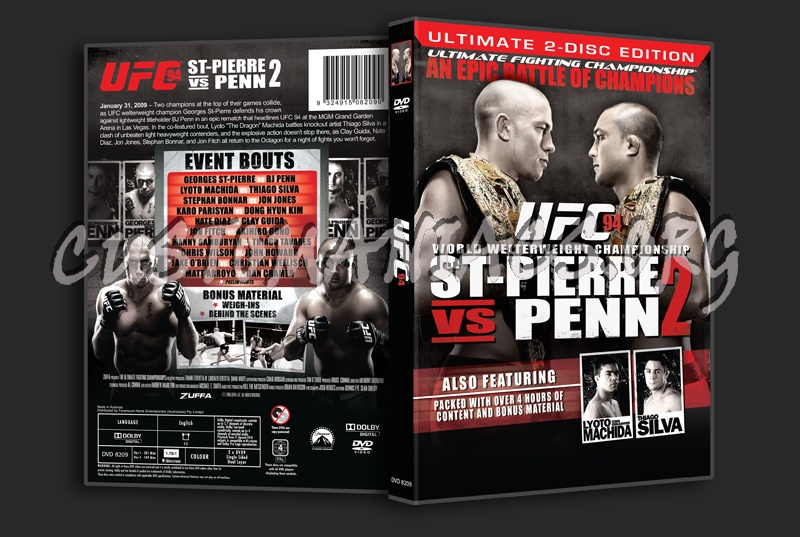 UFC 94 St-Pierre vs. Penn 2 dvd cover