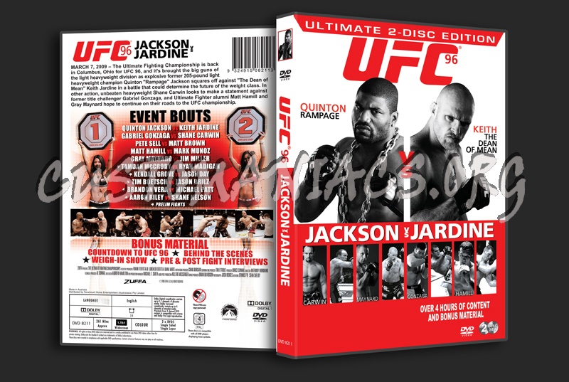 UFC 96 Jackson vs. Jardine dvd cover