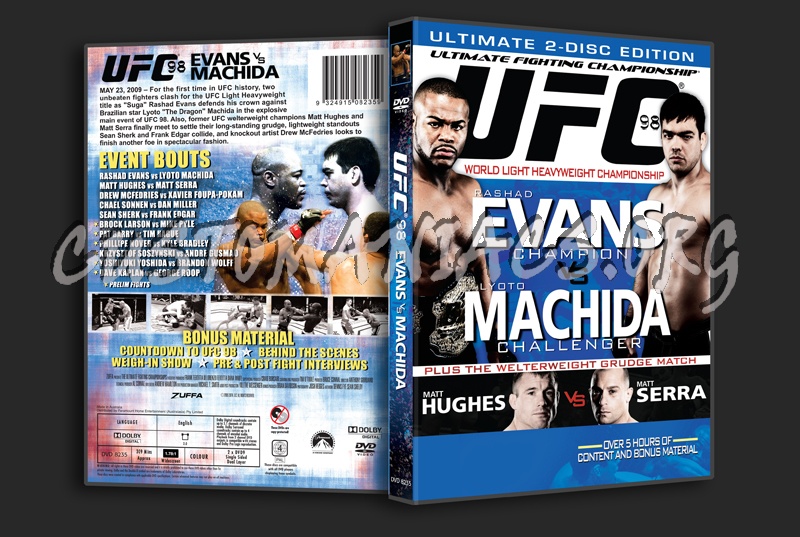 UFC 98 Evans vs. Machida dvd cover