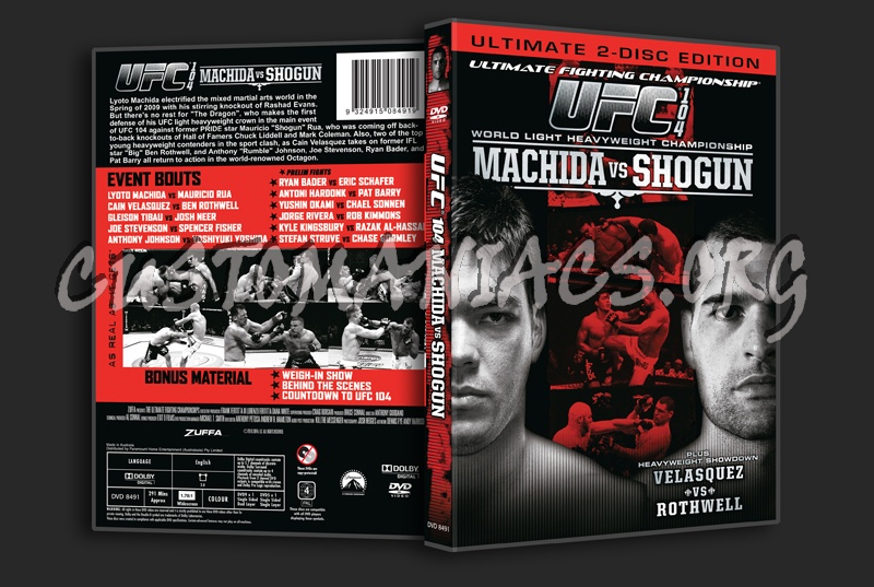 UFC 104 Machida vs Shogun dvd cover